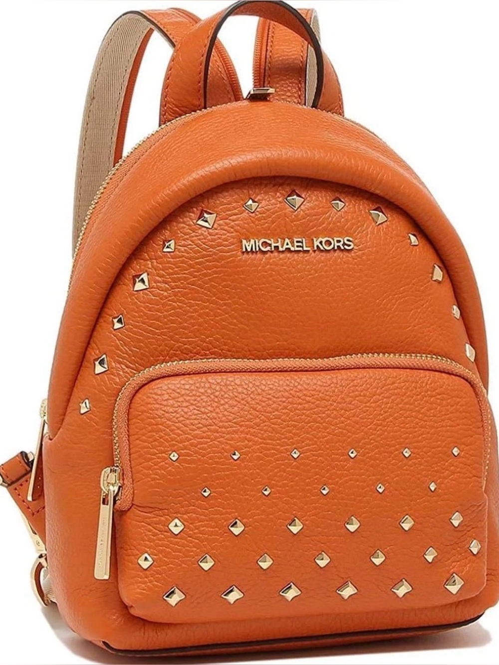 MICHAEL KORS Erin Small Convertible Backpack Bag $348 NWT Tangerine - Picture 2 of 5
